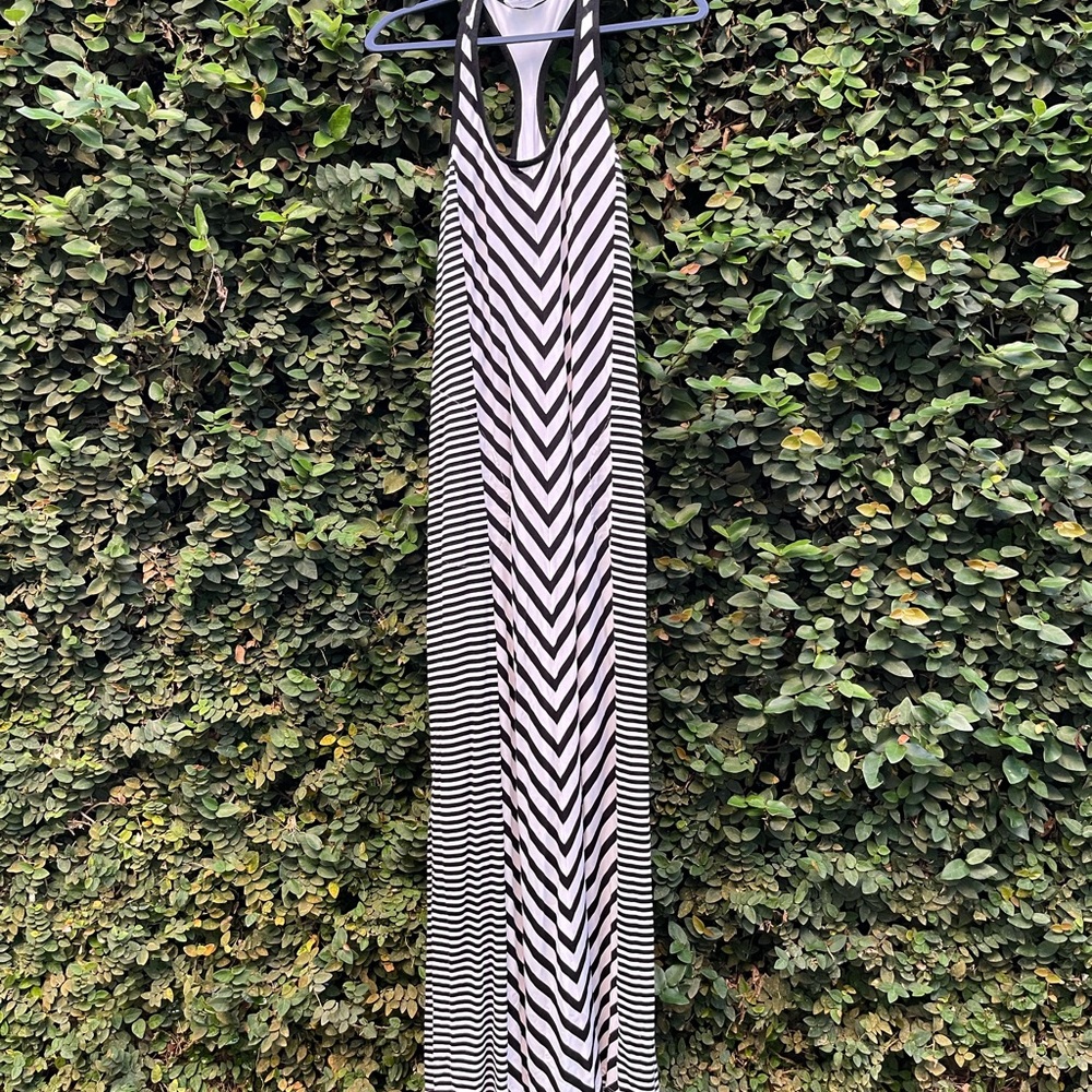 Chico’s Stripped Racerback Maxi Dress